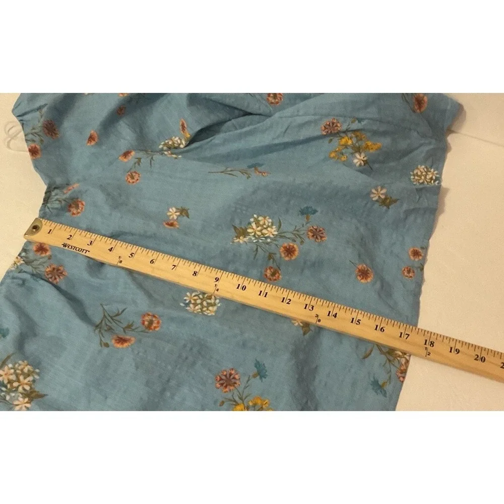 NWT ANA Bethany Peasant Blouse Crop Top Floral Print ElasT Puff Sleeve Sz 0X NEW - Picture 8 of 8